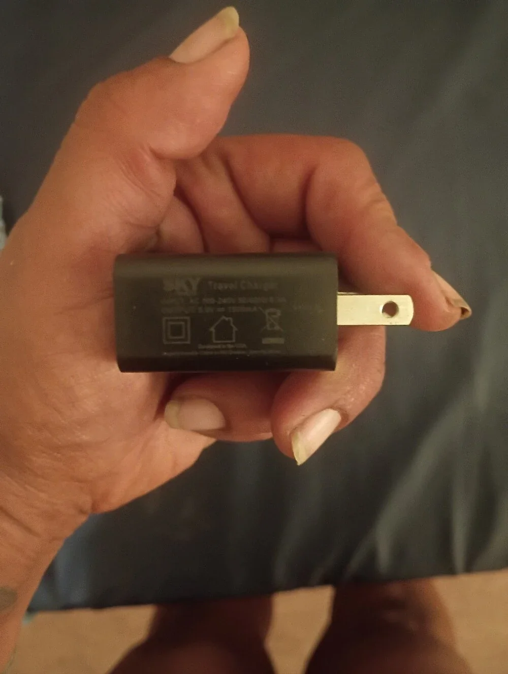 Black Travel USB Charger Adapter